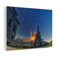 Load image into Gallery viewer, Small Town Church - Universe Scene - Oil Sketch on Canvas | Canvas Gallery Wraps
