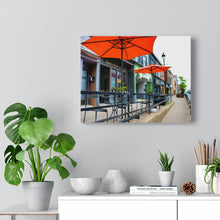 Load image into Gallery viewer, Small Town Cafe Scene - European Style Urbanity - Cafe Society - Oil Sketch on Canvas | Canvas Gallery Wraps
