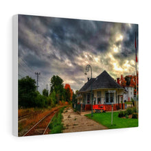 Load image into Gallery viewer, Muskoka Canada Train Station - Muskoka Autumn - Oil Sketch on Canvas | Canvas Gallery Wraps
