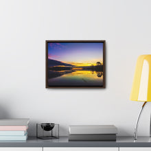 Load image into Gallery viewer, Northern Sunrise Photography - Canadian Lake Warm Coffee Morning - Photographic Art - Oil Sketch on Wood Canvas - Gallery Canvas Wraps, Horizontal Frame
