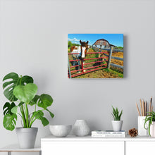 Load image into Gallery viewer, Horse Barn Photograph - Farm Country - Northern Ontario - Oil Sketch on Canvas |  Gallery Wraps
