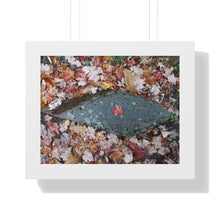 Load image into Gallery viewer, Canadiana Piece - Red Maple Leaf - Autumn Scene | Framed Horizontal Poster
