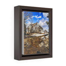 Load image into Gallery viewer, Abandoned Farm House - Abandoned Reflection Shot - Country Scene - Oil Sketch on Canvas | Vertical Framed Premium Gallery Wrap Canvas
