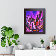 Load image into Gallery viewer, Vaporwave Cyberpunk Aesthetic - Ed Mirvish Theatre - Downtown Toronto Art Print | Framed Vertical Poster
