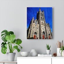 Load image into Gallery viewer, Kingston Ontario Old Cathedral - Old Architecture Photography - Oil Sketch on Canvas Print - Stretched Canvas
