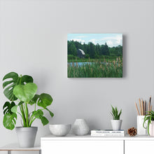 Load image into Gallery viewer, Rustic Nordic Cabin - Countryside Wilderness Scene - Oil Sketch on Canvas | Canvas Gallery Wraps
