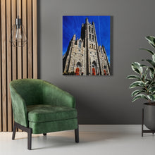 Load image into Gallery viewer, Kingston Ontario Old Cathedral - Old Architecture Photography - Oil Sketch on Canvas Print - Stretched Canvas
