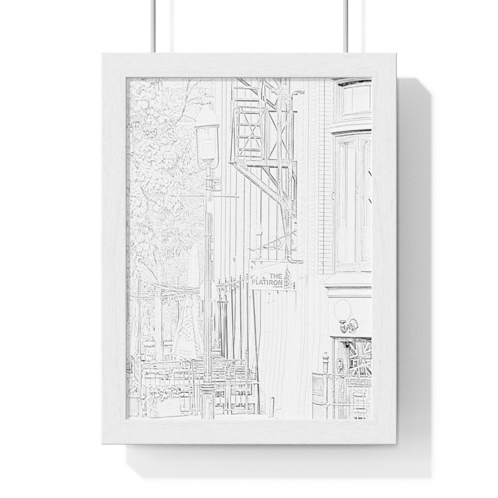 The Flatiron @ the Gooderham Building Toronto - Old Architecture - Old Toronto Art | Premium Framed Vertical Poster