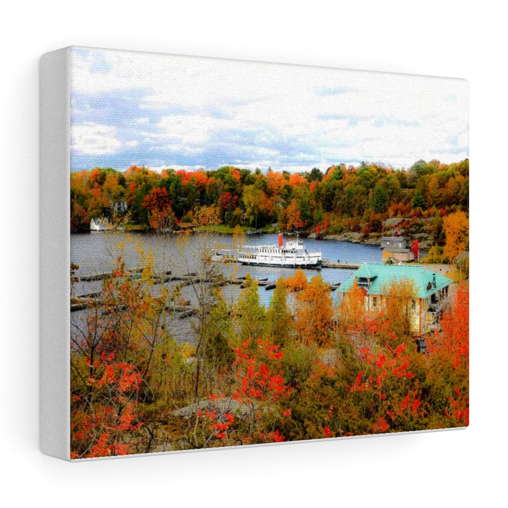 RMS Segwun Gravenhurst - Cottage Country Scene - Steamship Photo Art - Muskoka Autumn Scene - Oil Painting Art | Stretched canvas