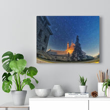 Load image into Gallery viewer, Small Town Church - Universe Scene - Oil Sketch on Canvas | Canvas Gallery Wraps
