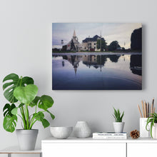 Load image into Gallery viewer, Rainbow Reflection Scene - Cathedral Urban Scene - Hope and Healing - Oil Sketch on Canvas | Canvas Gallery Wraps
