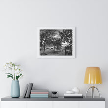 Load image into Gallery viewer, Old Town Photograph - Old Buildings and Architecture - Black and White Photography - Framed Horizontal Poster
