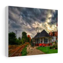 Load image into Gallery viewer, Muskoka Canada Train Station - Muskoka Autumn - Oil Sketch on Canvas | Canvas Gallery Wraps
