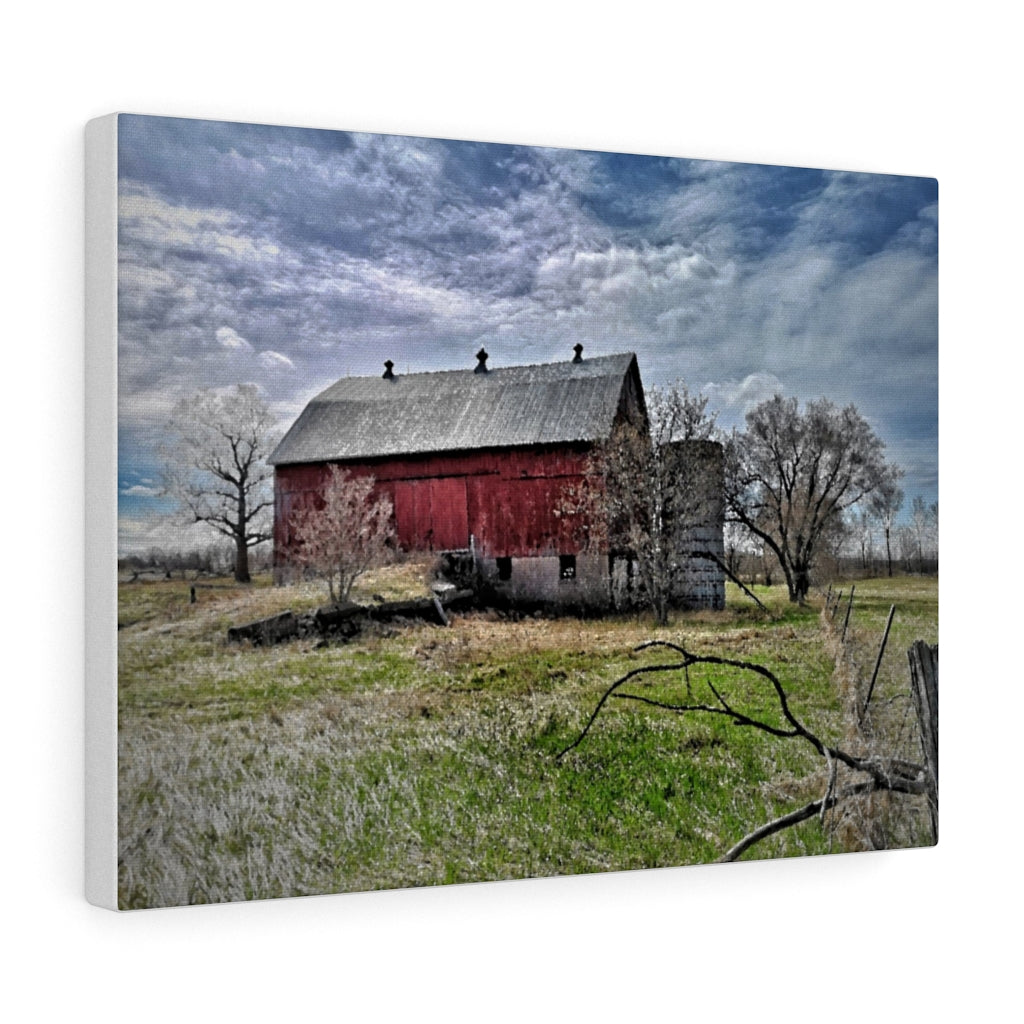 Rural Canada Barn Scene - On The Farm - Countryside Wilderness - Oil Sketch on Canvas | Canvas Gallery Wraps