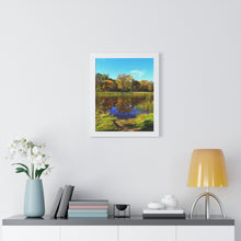 Load image into Gallery viewer, Yellow Autumn Leaves - Fallen Leaves - Autumn Photography Scene | Framed Vertical Poster
