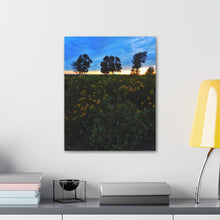 Load image into Gallery viewer, Three Trees Sunset - Nature Wilderness Photography - Art and Photography - Oil Sketch on Canvas - Canvas Gallery Wraps
