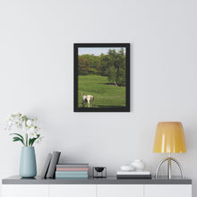 Load image into Gallery viewer, Horse and Hillside - Country Setting - Photography - Photographic Art - Framed Vertical Poster
