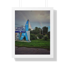 Load image into Gallery viewer, Old Retro Signage - Vaporwave Cyberpunk Sign Art - Photographic Art - Photography - Framed Vertical Poster
