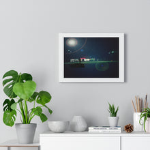 Load image into Gallery viewer, Hunting for Bargains Neo Photographic (Digital) Print - Thrift Store Print - Value Village Cyberpunk Aesthetic - Premium Framed Horizontal Poster
