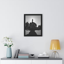 Load image into Gallery viewer, Cenotaph Sunlight Honor - Sunrise Photography and Art - Black and White Photo - Framed Vertical Poster
