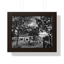 Load image into Gallery viewer, Old Town Photograph - Old Buildings and Architecture - Black and White Photography - Framed Horizontal Poster
