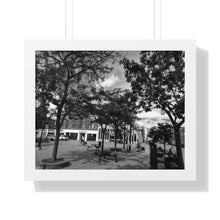 Load image into Gallery viewer, Old Town Photograph - Old Buildings and Architecture - Black and White Photography - Framed Horizontal Poster
