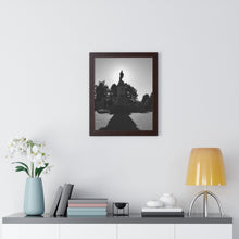 Load image into Gallery viewer, Cenotaph Sunlight Honor - Sunrise Photography and Art - Black and White Photo - Framed Vertical Poster
