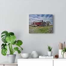 Load image into Gallery viewer, Rural Canada Barn Scene - On The Farm - Countryside Wilderness - Oil Sketch on Canvas | Canvas Gallery Wraps
