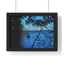 Load image into Gallery viewer, Man or Woman&#39;s Best Friend - Nature Lover - Kayaking In Wilderness - Premium Framed Horizontal Poster
