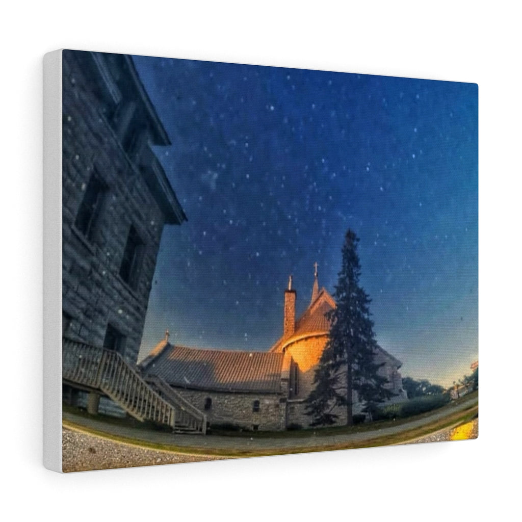 Small Town Church - Universe Scene - Oil Sketch on Canvas | Canvas Gallery Wraps