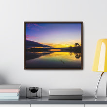 Load image into Gallery viewer, Northern Sunrise Photography - Canadian Lake Warm Coffee Morning - Photographic Art - Oil Sketch on Wood Canvas - Gallery Canvas Wraps, Horizontal Frame
