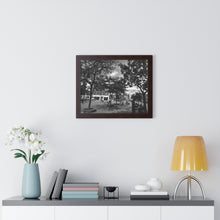 Load image into Gallery viewer, Old Town Photograph - Old Buildings and Architecture - Black and White Photography - Framed Horizontal Poster
