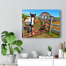 Load image into Gallery viewer, Horse Barn Photograph - Farm Country - Northern Ontario - Oil Sketch on Canvas |  Gallery Wraps
