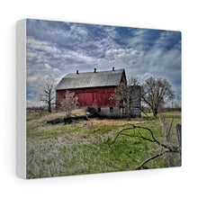 Load image into Gallery viewer, Rural Canada Barn Scene - On The Farm - Countryside Wilderness - Oil Sketch on Canvas | Canvas Gallery Wraps
