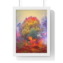 Load image into Gallery viewer, Mango Tree - Autumn Leaves Vaporwave Style - Abstract Art - Premium Framed Vertical Poster
