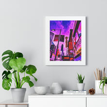 Load image into Gallery viewer, Vaporwave Cyberpunk Aesthetic - Ed Mirvish Theatre - Downtown Toronto Art Print | Framed Vertical Poster
