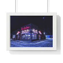 Load image into Gallery viewer, Tim Hortons Cyberpunk Piece - Canadiana Iconic Shot - Canadian Wall Art | Premium Framed Horizontal Poster
