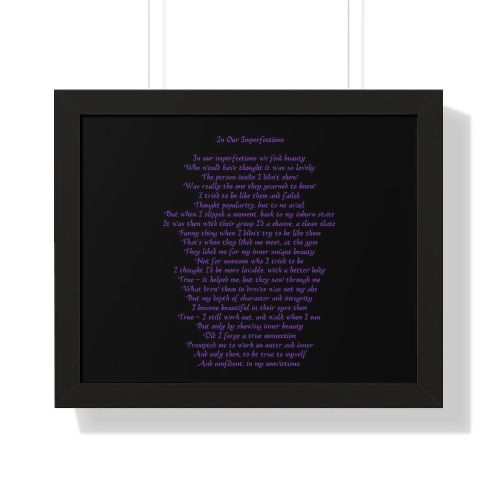 Body Image - Body Positivity Poetry - Inspirational Verse - Photographic Print | Framed Horizontal Poster