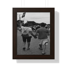 Load image into Gallery viewer, Pride March Scene - LQTBQ - Inclusion Diversity Acceptance - Street Photography | Framed Vertical Poster
