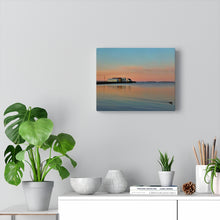 Load image into Gallery viewer, Rustic Nordic Scene - Calm Waters Sunrise - Nature Photography - Oil Sketch on Canvas | Canvas Gallery Wraps
