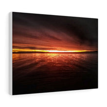 Load image into Gallery viewer, Epic Northern Sunset Scene - Northern Ontario - Reflection Shot - Oil Sketch on Canvas | Canvas Gallery Wraps
