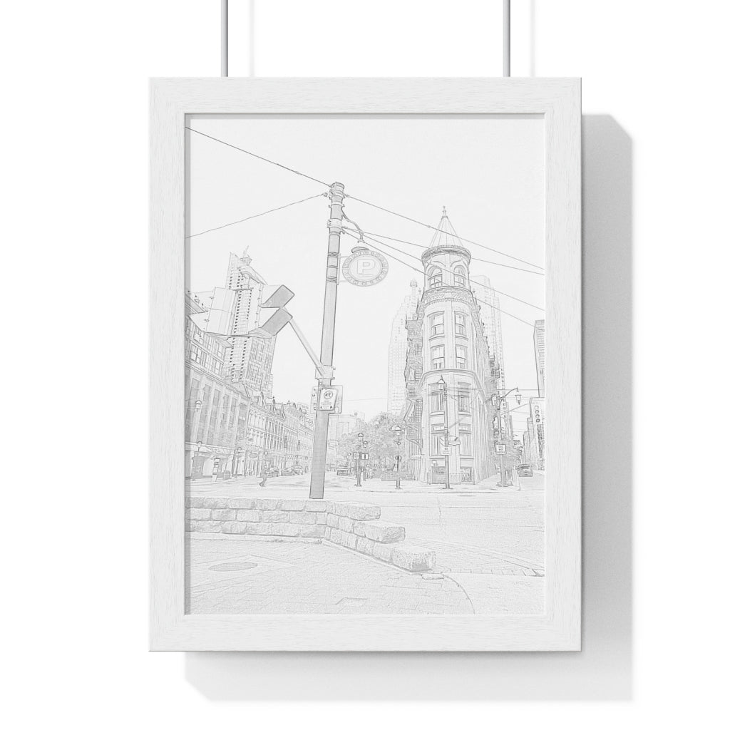 Gooderham Building Toronto - Old Architecture - Old Toronto Art | Premium Framed Vertical Poster