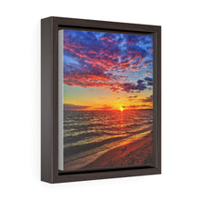 Load image into Gallery viewer, Northern Ontario Sunset - Lake Nipissing - Oil Sketch on Canvas | Vertical Framed Premium Gallery Wrap Canvas
