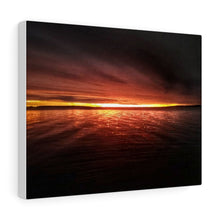 Load image into Gallery viewer, Epic Northern Sunset Scene - Northern Ontario - Reflection Shot - Oil Sketch on Canvas | Canvas Gallery Wraps
