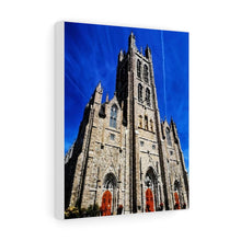 Load image into Gallery viewer, Kingston Ontario Old Cathedral - Old Architecture Photography - Oil Sketch on Canvas Print - Stretched Canvas
