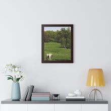 Load image into Gallery viewer, Horse and Hillside - Country Setting - Photography - Photographic Art - Framed Vertical Poster
