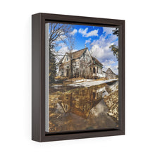 Load image into Gallery viewer, Abandoned Farm House - Abandoned Reflection Shot - Country Scene - Oil Sketch on Canvas | Vertical Framed Premium Gallery Wrap Canvas
