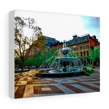 Load image into Gallery viewer, Berczy Park Toronto - European Style Urban Scene - Old Architecture - Oil Sketch on Canvas | Canvas Gallery Wraps
