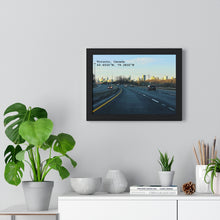 Load image into Gallery viewer, Toronto Skyline Photograhy - Latitude and Longitude Piece - Framed Wall Art | Premium Framed Horizontal Poster
