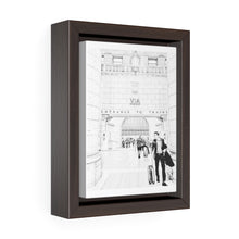 Load image into Gallery viewer, Toronto Union Station - Luxurious Gentleman Pose - Pencil Sketch | Vertical Framed Premium Gallery Wrap Canvas
